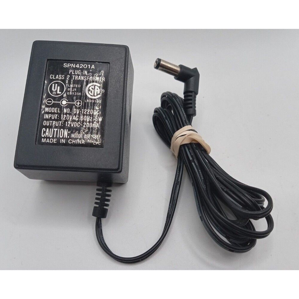 AC Adapter DV-1220DC-2 Class 2 Transformer SPN4201A 120VAC 60HZ 5W 12VDC